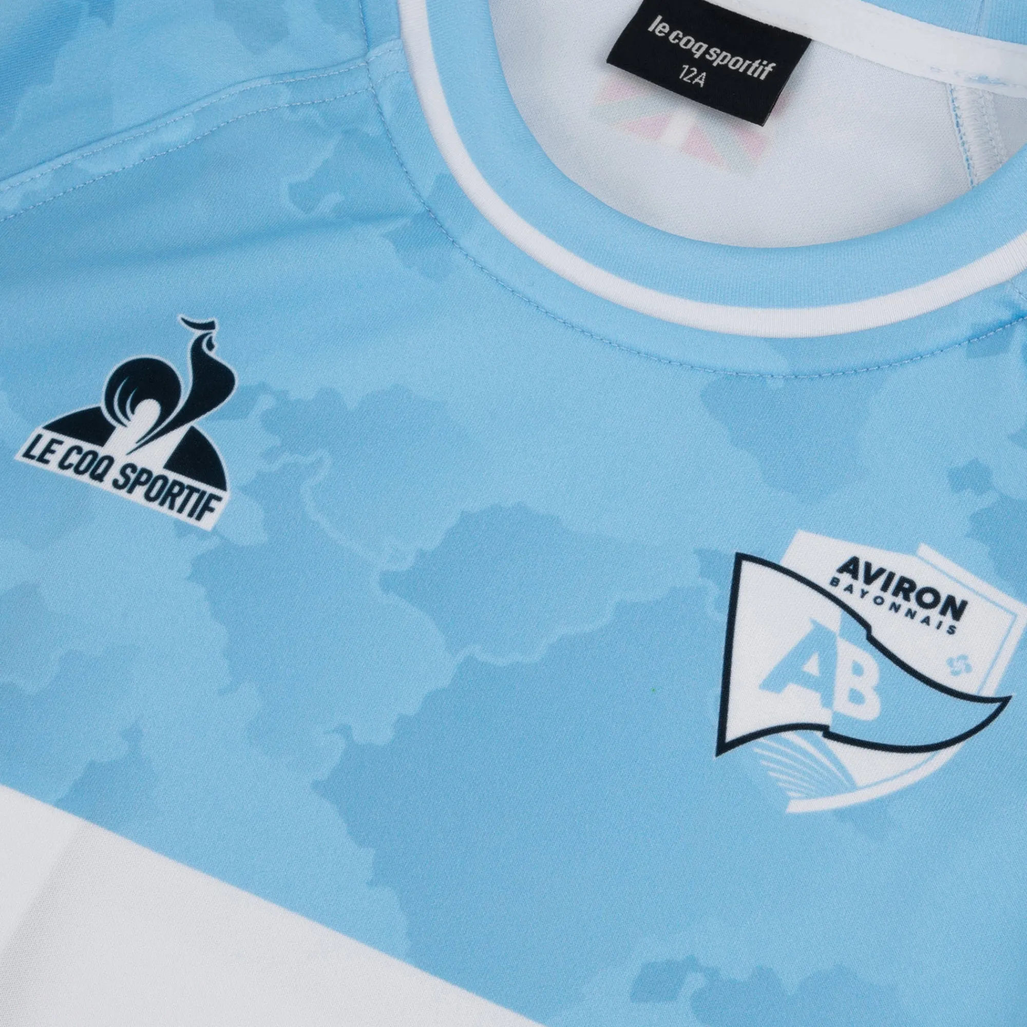 Le Coq Sportif Aviron Bayonnais - Match Outfit Camiseta Aviron Bayonnais para Niño- Rugby | Camisetas