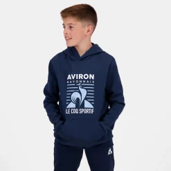 Le Coq Sportif Aviron Bayonnais Sudadera Con Capucha Aviron Bayonnais para Niño- Sudaderas
