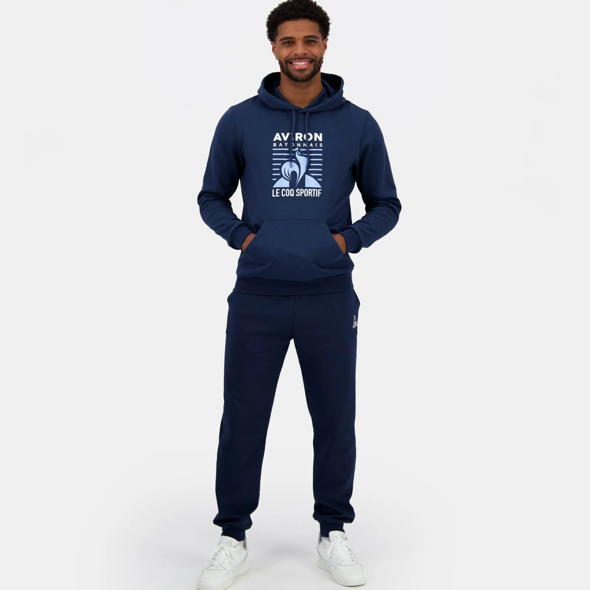 Le Coq Sportif Aviron Bayonnais Sudadera Con Capucha Aviron Bayonnais Hombre-Hombre Sudaderas Con Capucha | Sudaderas