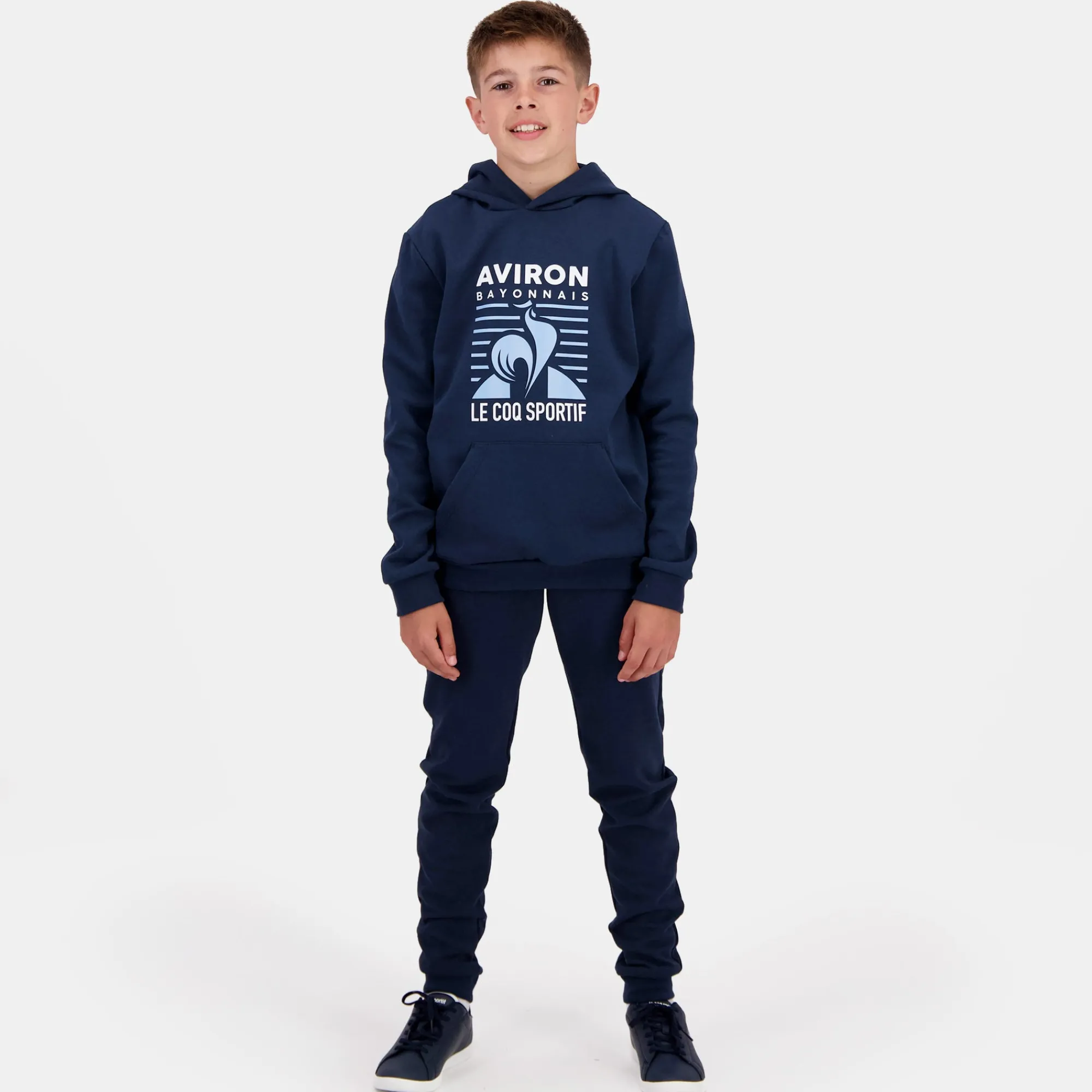 Le Coq Sportif Aviron Bayonnais Sudadera Con Capucha Aviron Bayonnais para Niño- Sudaderas