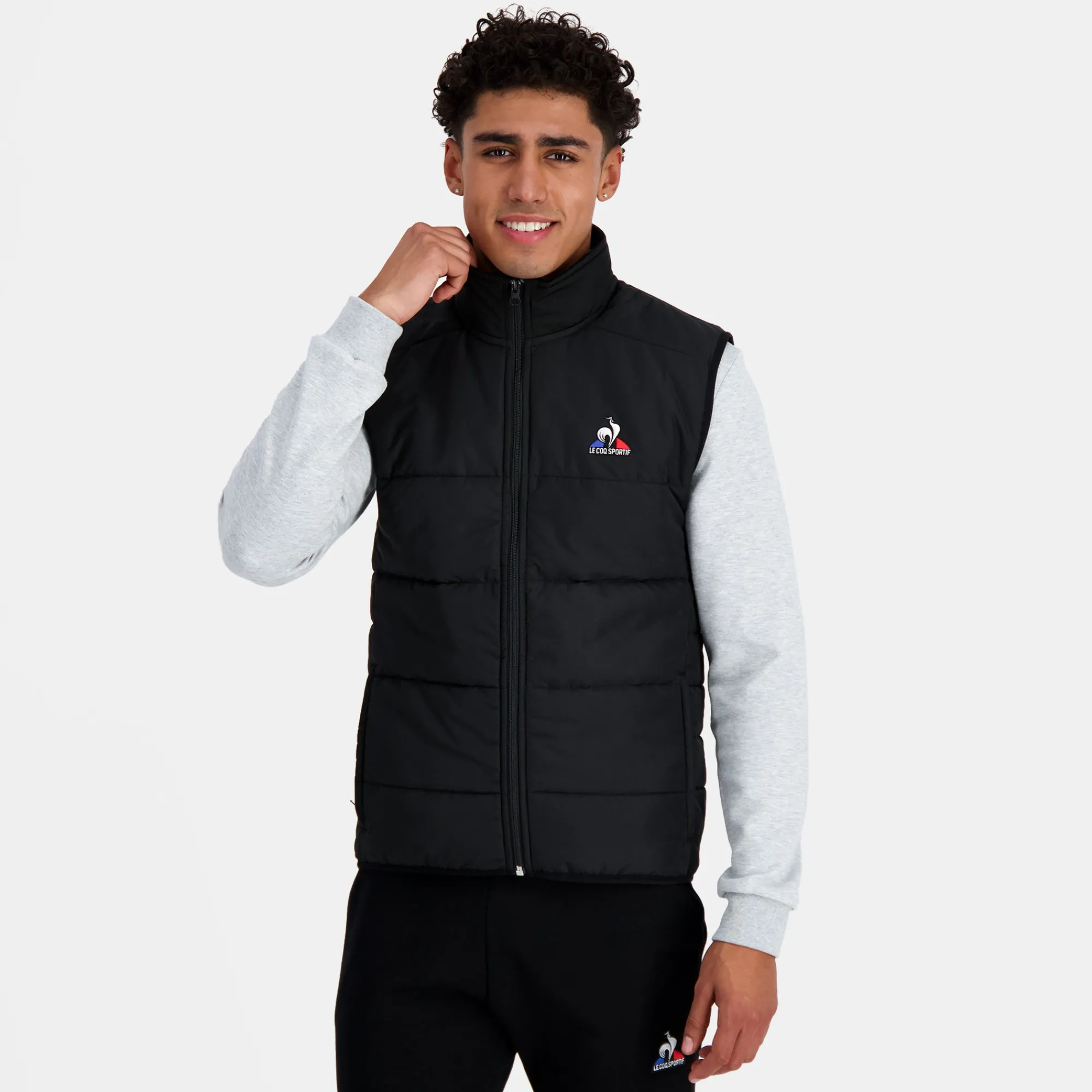 Le Coq Sportif Essentiels Chaqueta De Plumón sans manche Hombre - Negro-Hombre Chaquetas
