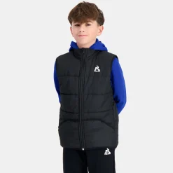 Le Coq Sportif Essentiels Chaqueta De Plumón sans manche para Niño - Negro- Chaquetas Y Plumíferos