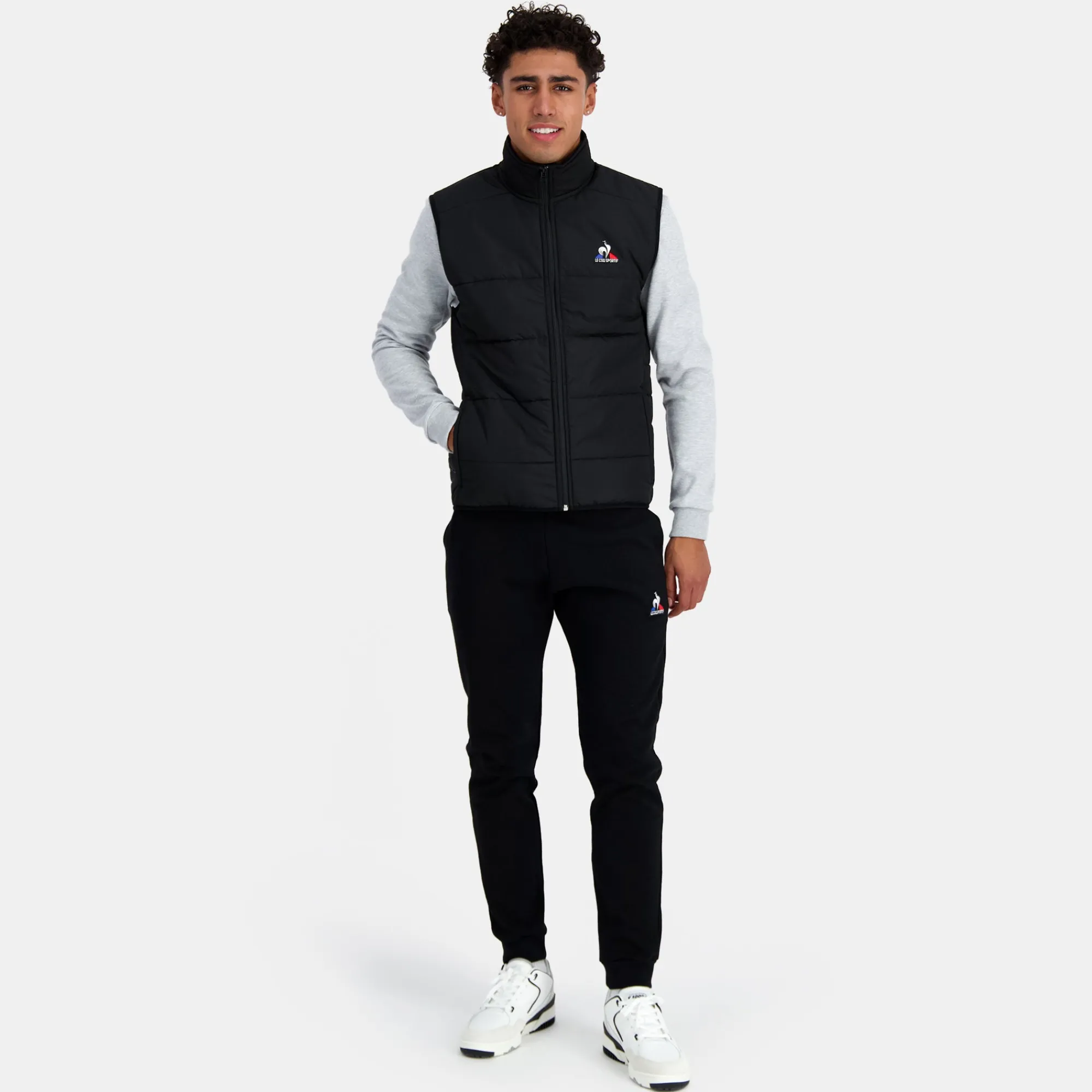 Le Coq Sportif Essentiels Chaqueta De Plumón sans manche Hombre - Negro-Hombre Chaquetas