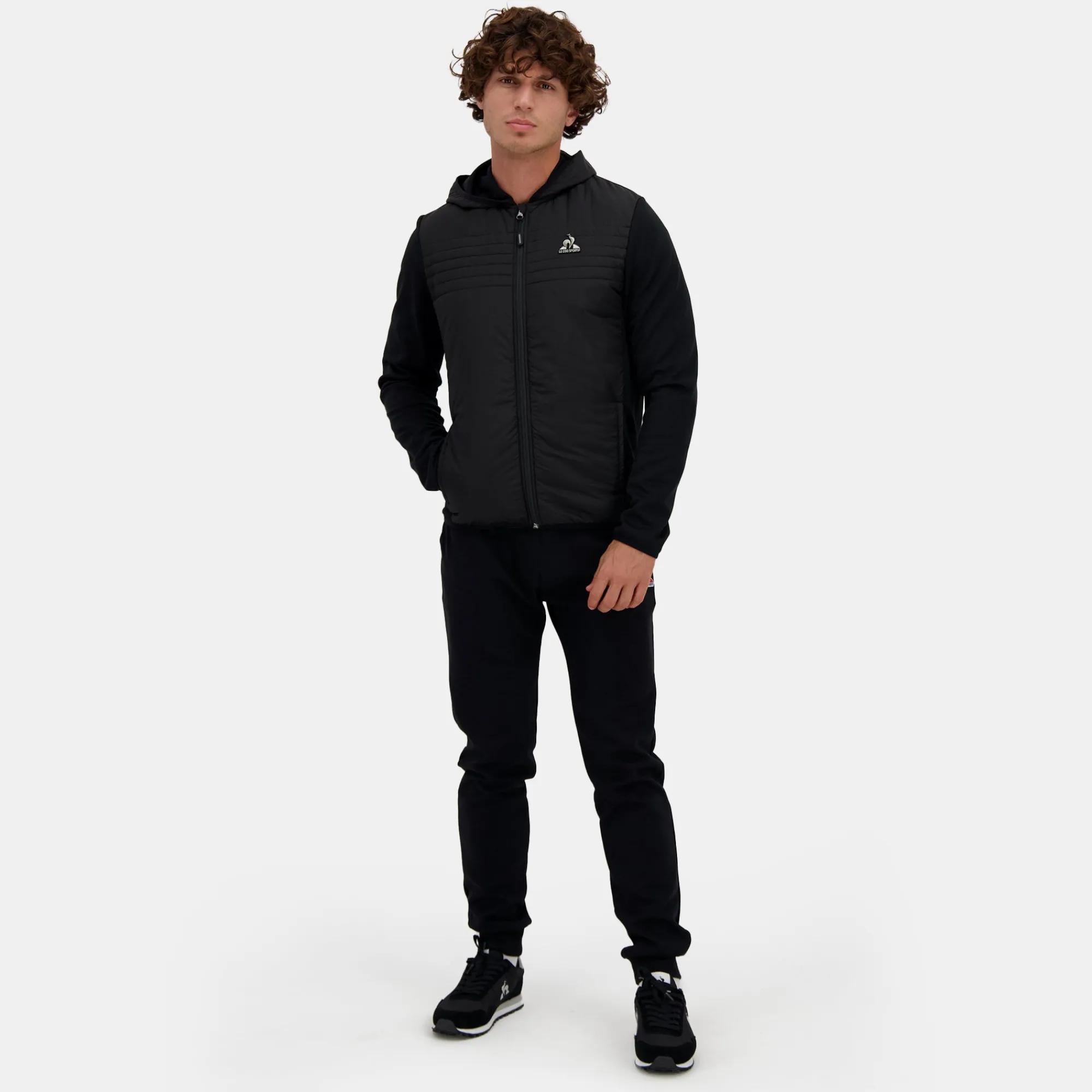 Le Coq Sportif ESSENTIELS Sudadera con capucha y cremallera para hombre-Hombre Chaquetas | Sudaderas