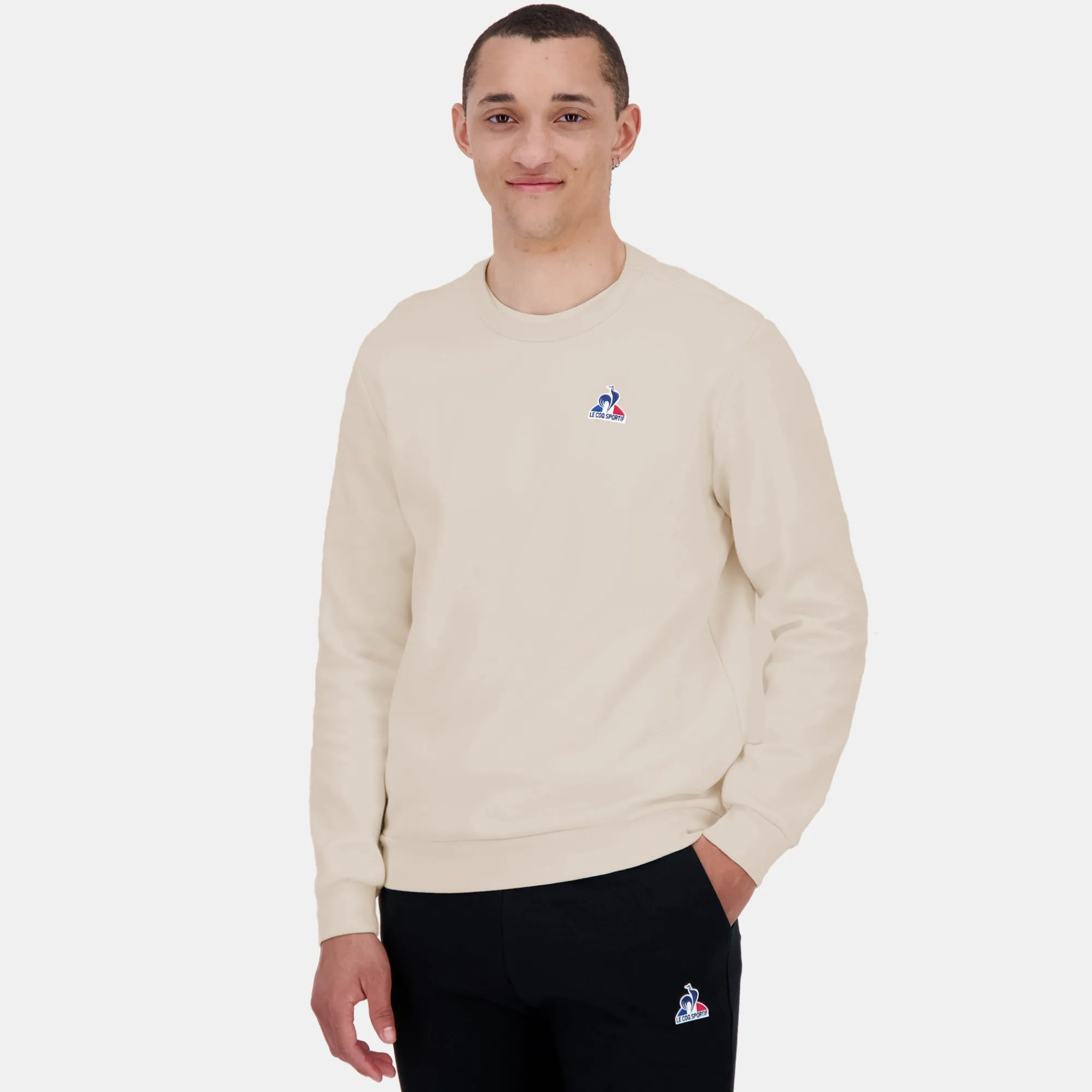Le Coq Sportif Essentiels Sudadera de hombre ESSENTIELS con cuello redondo-Hombre Sudaderas
