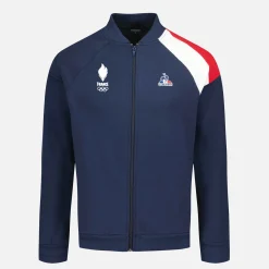 Le Coq Sportif Équipe de France Olympique EFROP Sudadera con cremallera de hombre-Hombre Sudaderas