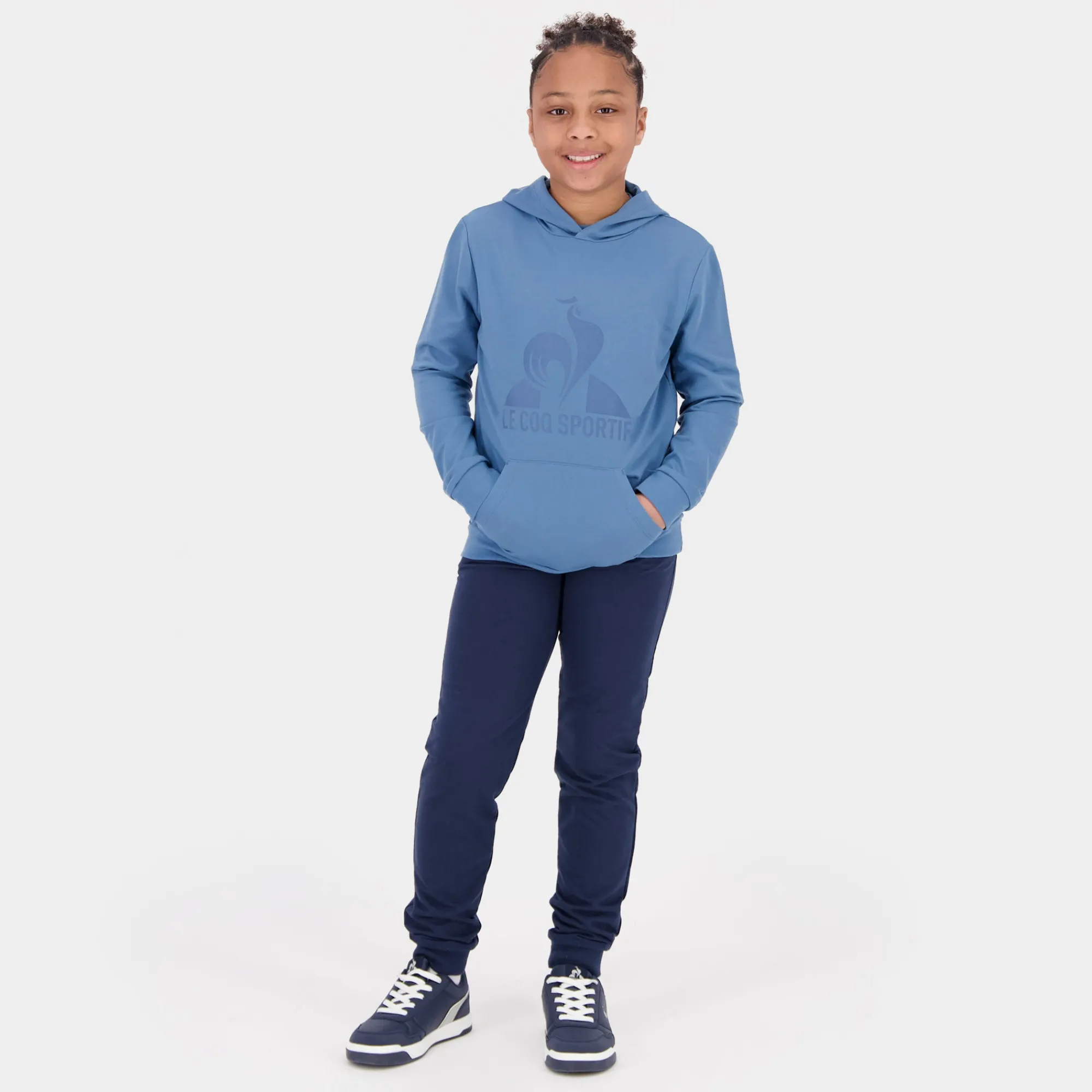 Le Coq Sportif Sudadera con capucha para niños- Sudaderas