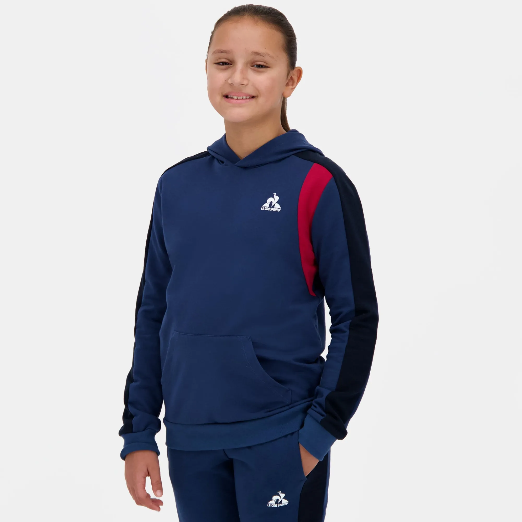 Le Coq Sportif Sudadera con capucha para niños- Sudaderas