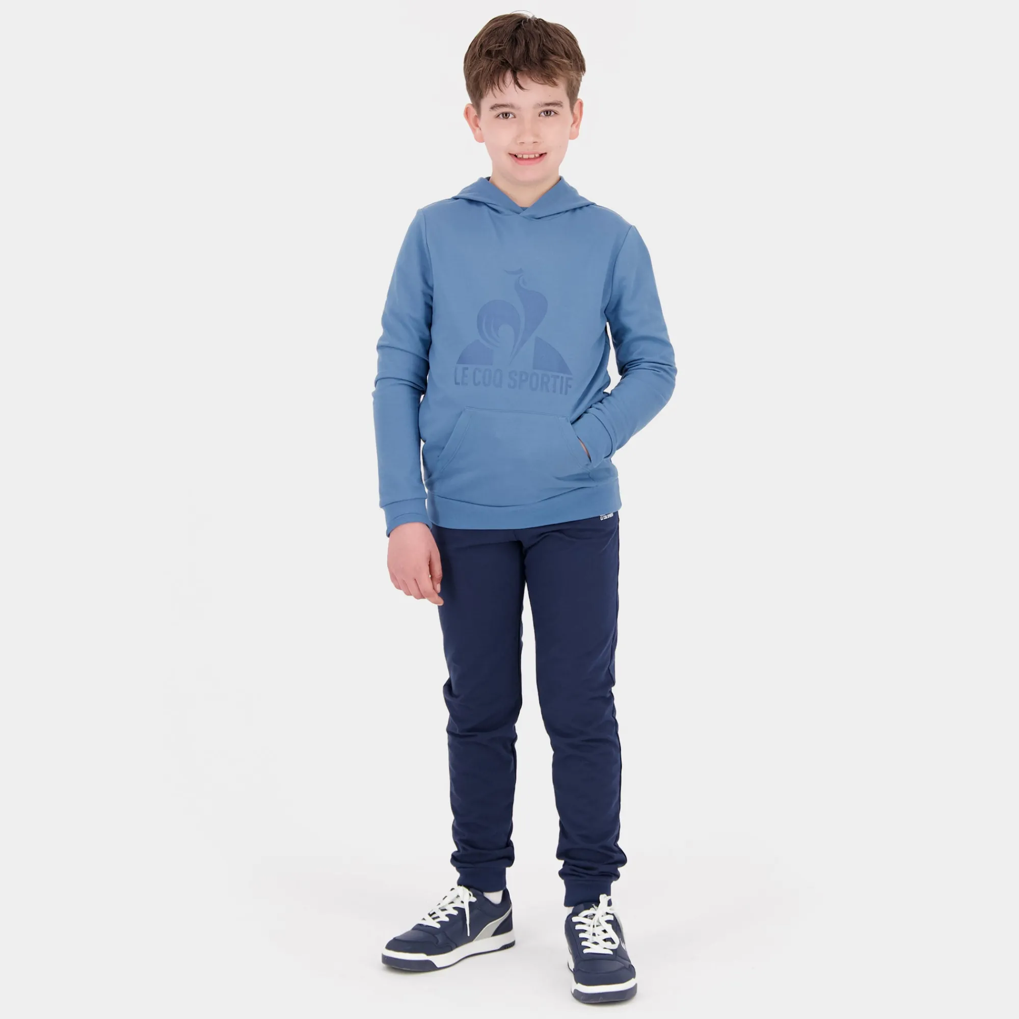 Le Coq Sportif Sudadera con capucha para niños- Sudaderas