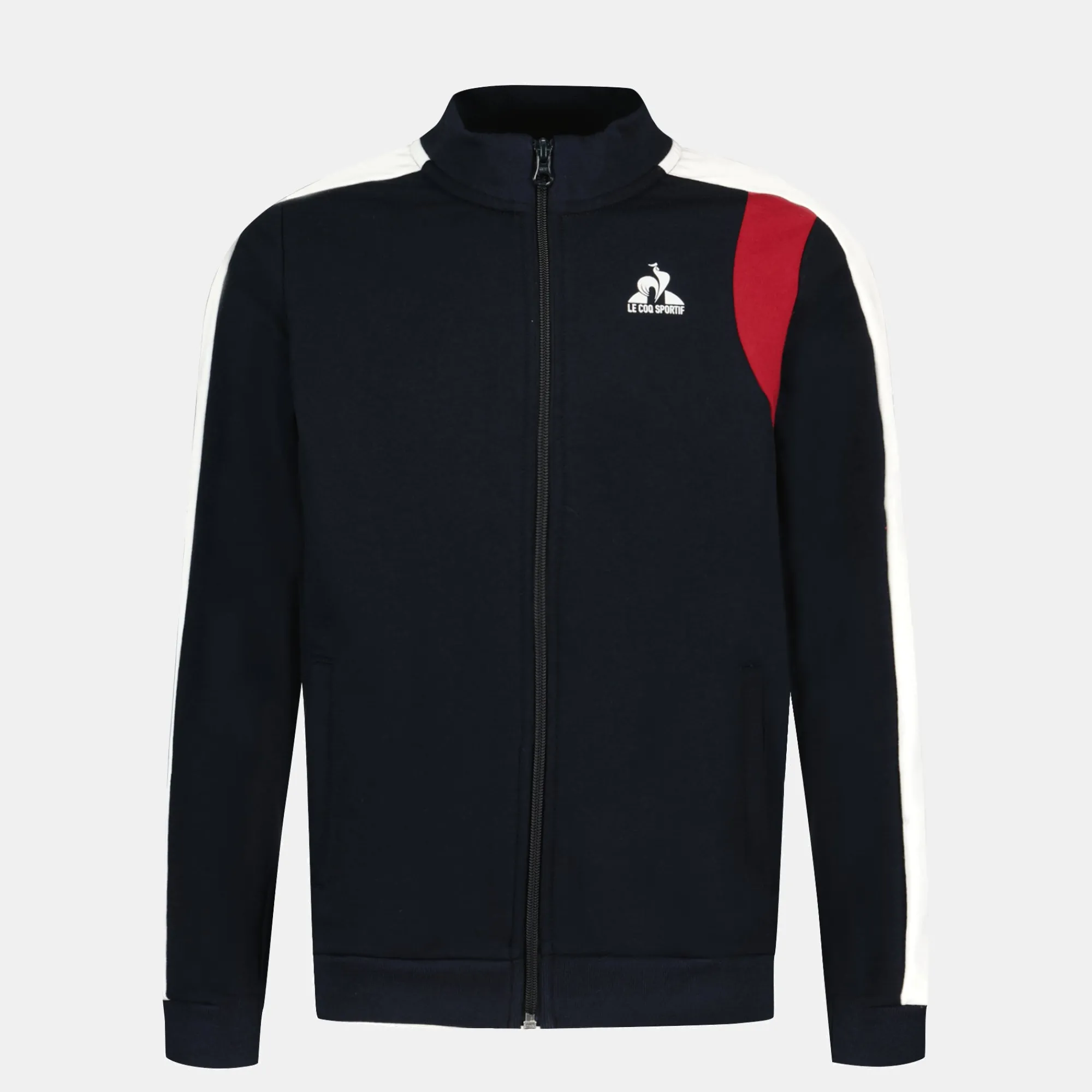 Le Coq Sportif Sudadera con cremallera para niño- Sudaderas