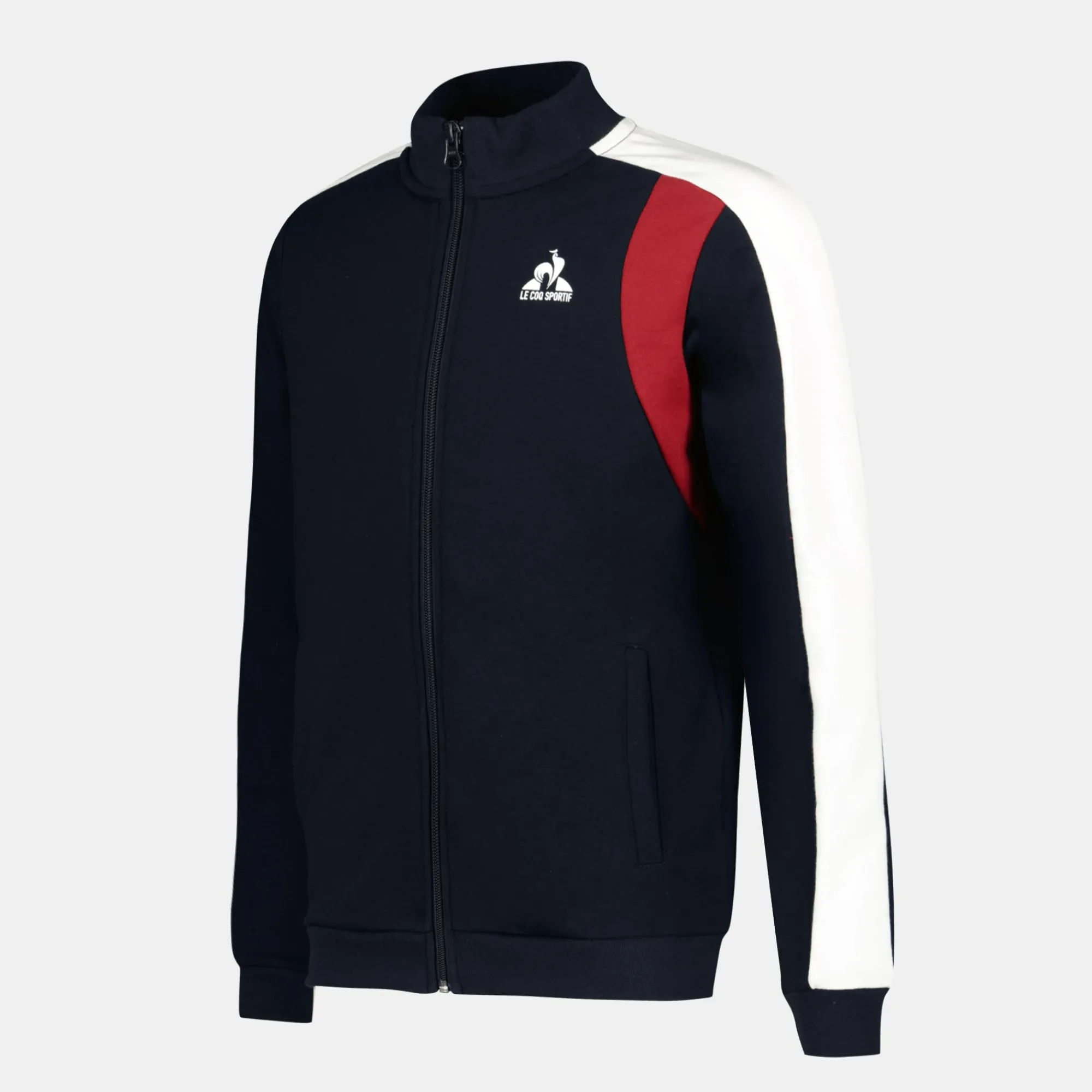 Le Coq Sportif Sudadera con cremallera para niño- Sudaderas
