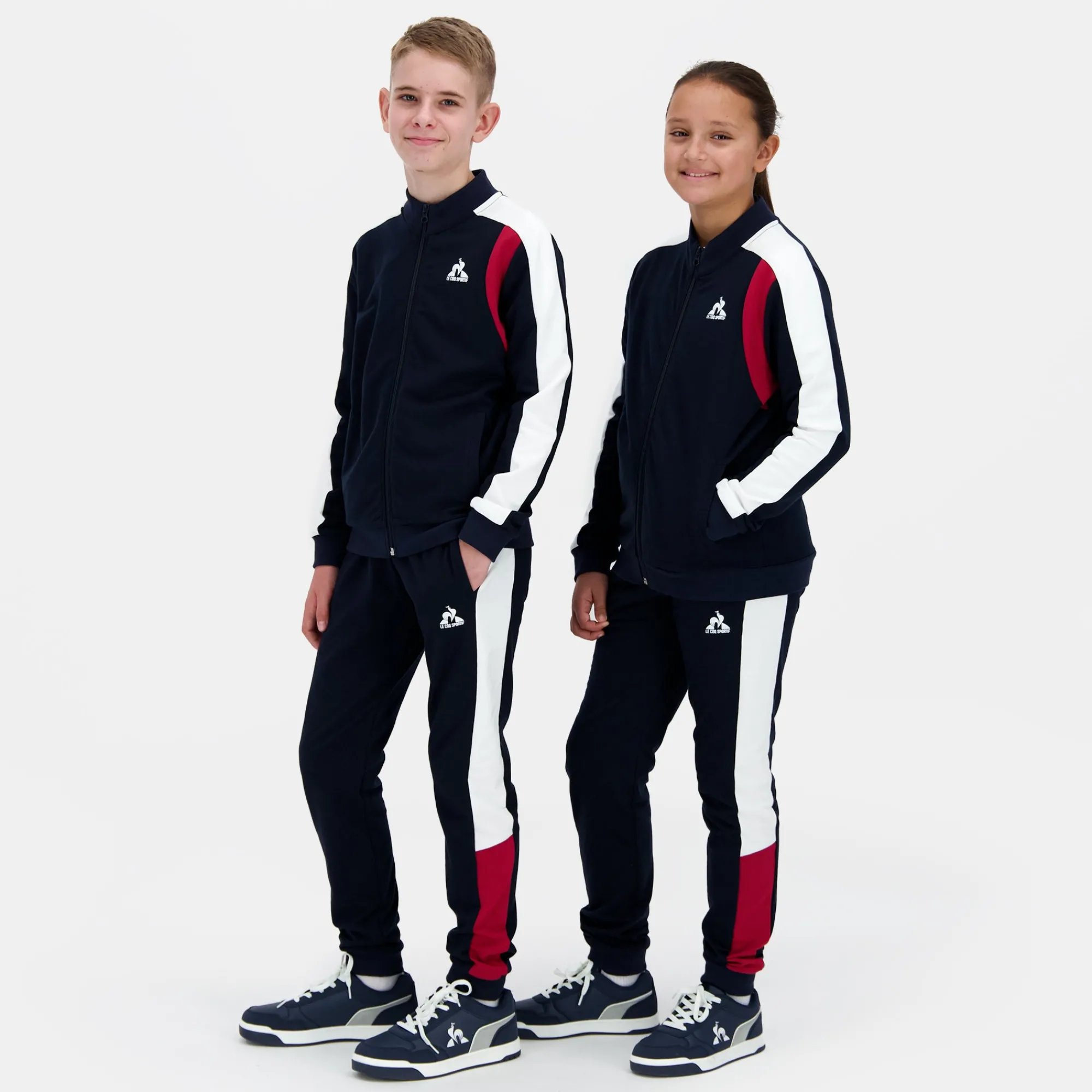 Le Coq Sportif Sudadera con cremallera para niño- Sudaderas