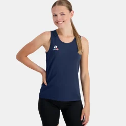 Le Coq Sportif Tenis Camiseta Sin Mangas Mujer Tenis - Azul-Mujer Tenis | Tenis