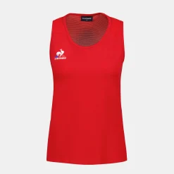Le Coq Sportif Tenis Camiseta Sin Mangas Mujer Tenis - Rojo-Mujer Tenis | Tenis