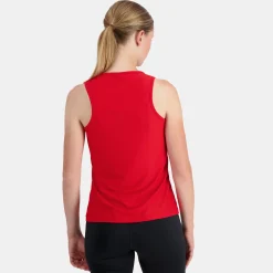 Le Coq Sportif Tenis Camiseta Sin Mangas Mujer Tenis - Rojo-Mujer Tenis | Tenis