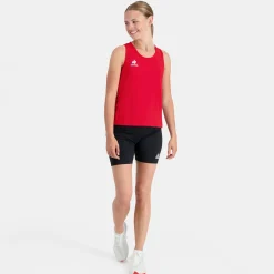 Le Coq Sportif Tenis Camiseta Sin Mangas Mujer Tenis - Rojo-Mujer Tenis | Tenis