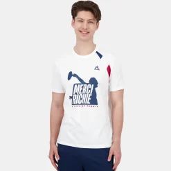 Le Coq Sportif Tennis T-shirt Homme-Hombre Camisetas Y Tops