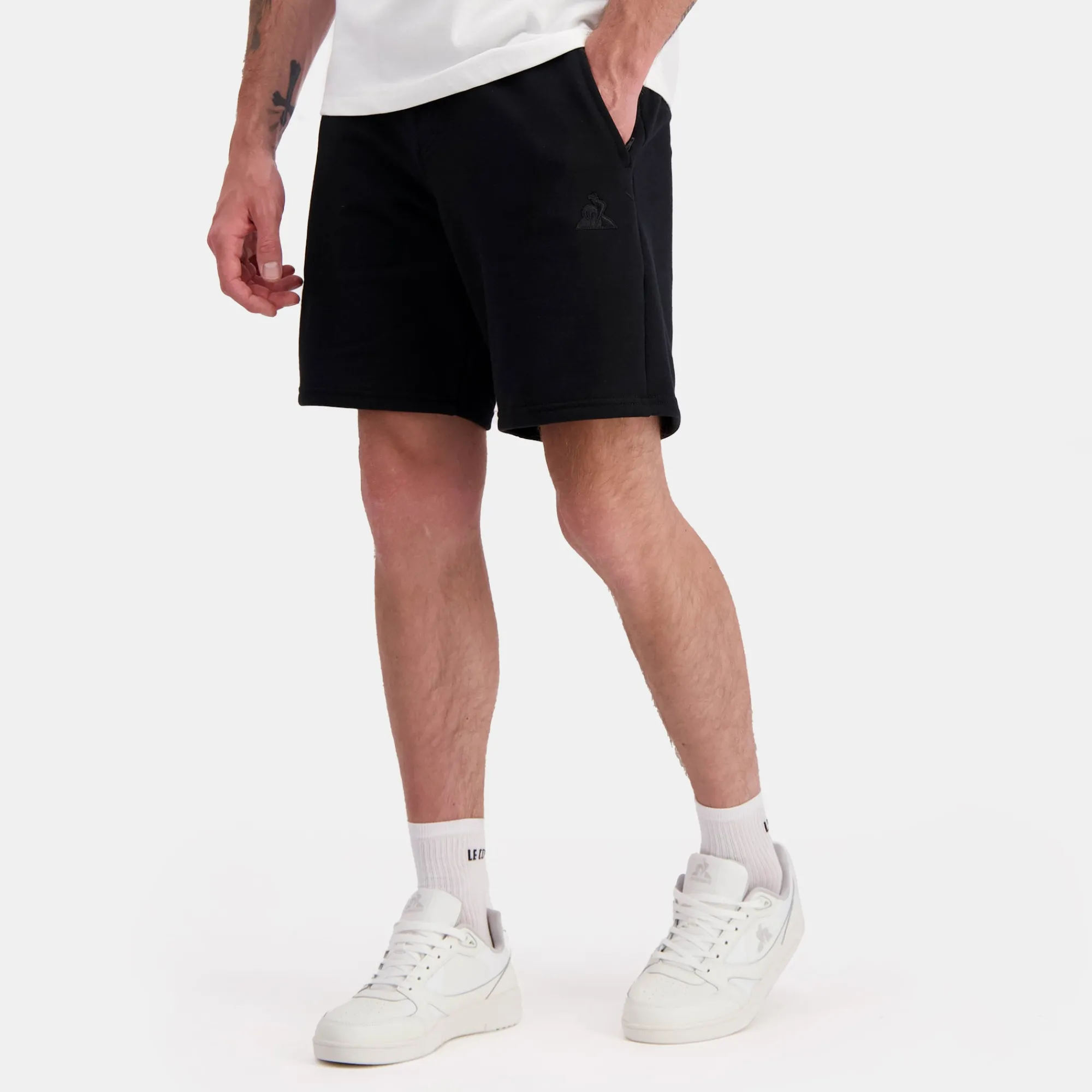 Le Coq Sportif Ton sur ton Pantalones Cortos Hombre Ton sur ton - Negro-Hombre Shorts